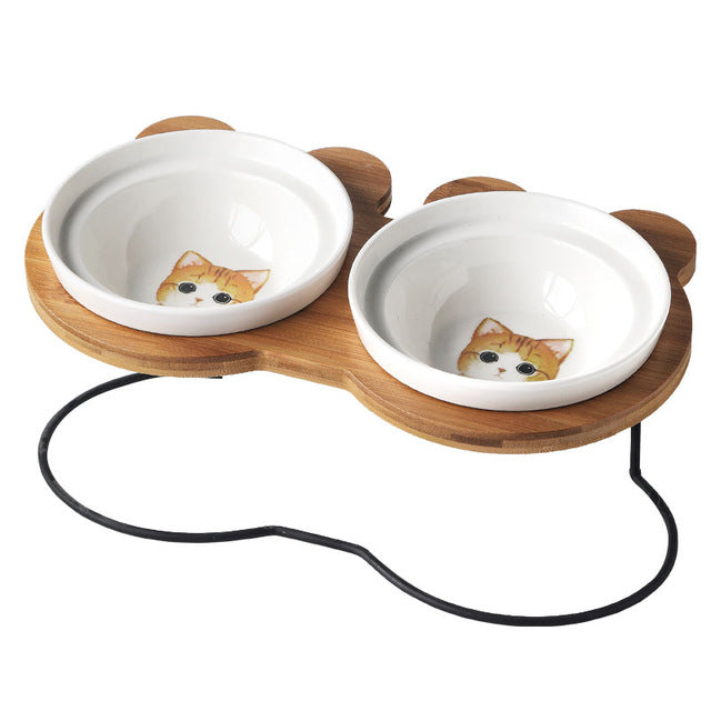 Ergonomic Spine Protection Bowl Holder for Cats