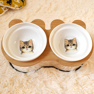 Ergonomic Spine Protection Bowl Holder for Cats