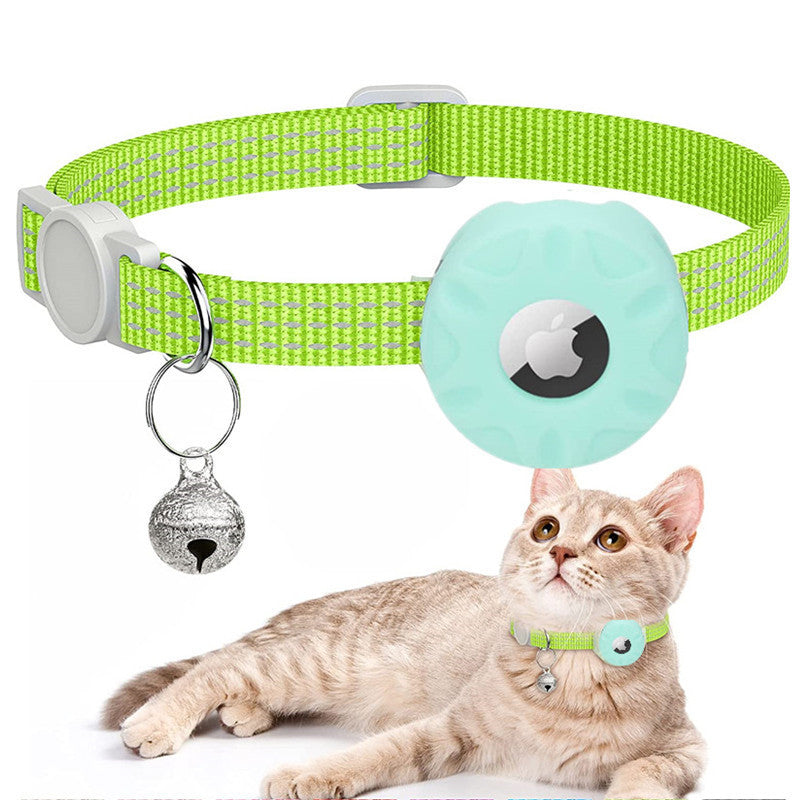 Apple AirTag Cat Collar with Reflective Bag & Bell