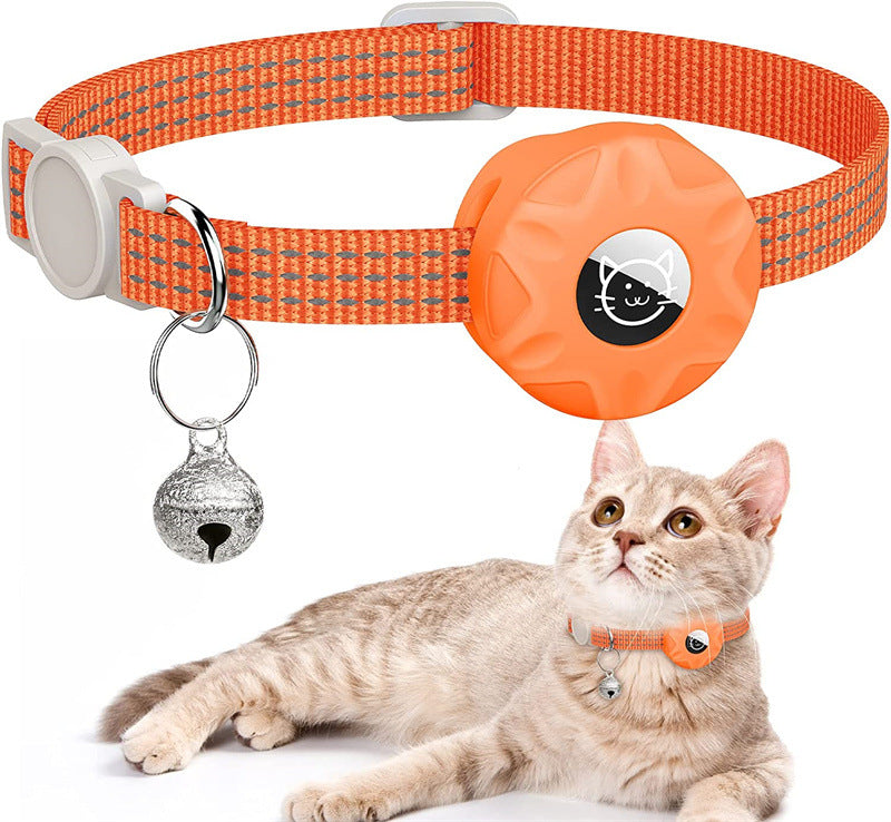 Apple AirTag Cat Collar with Reflective Bag & Bell
