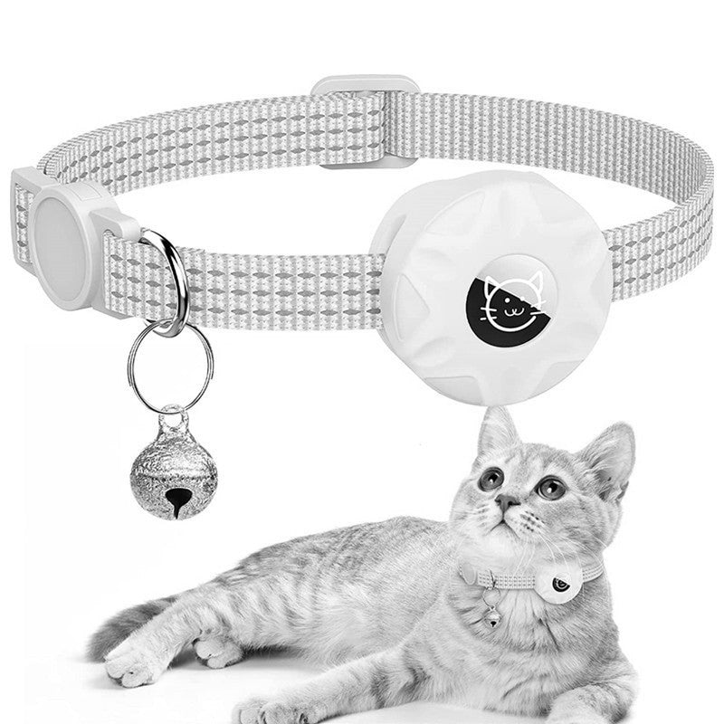Apple AirTag Cat Collar with Reflective Bag & Bell