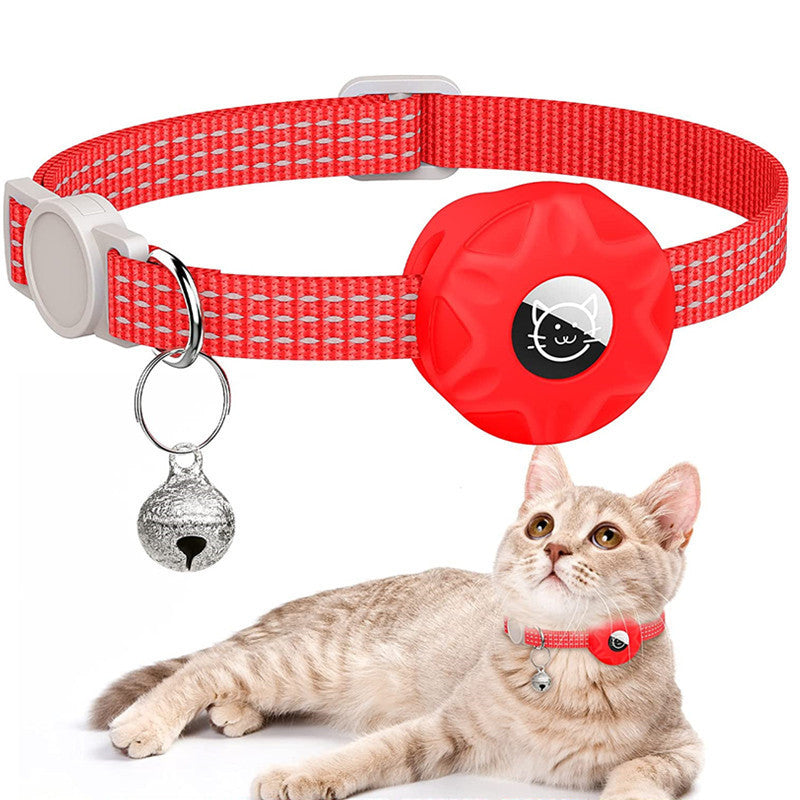 Apple AirTag Cat Collar with Reflective Bag & Bell