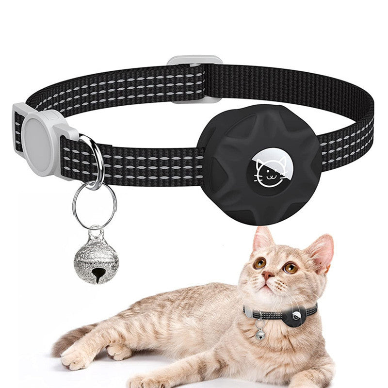Apple AirTag Cat Collar with Reflective Bag & Bell