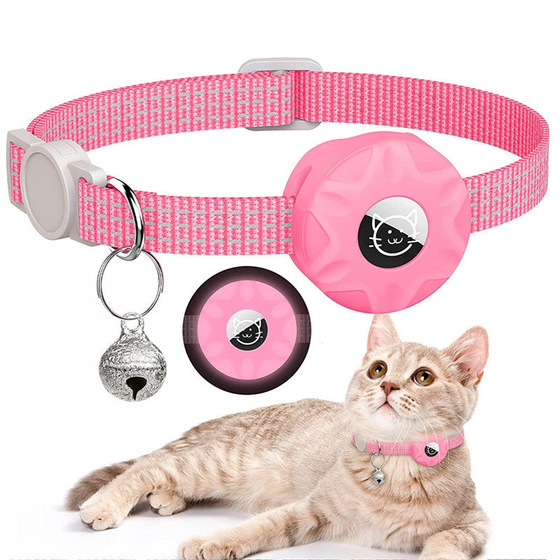 Apple AirTag Cat Collar with Reflective Bag & Bell
