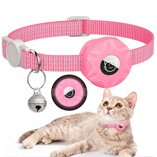Apple AirTag Cat Collar with Reflective Bag & Bell