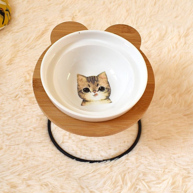 Ergonomic Spine Protection Bowl Holder for Cats