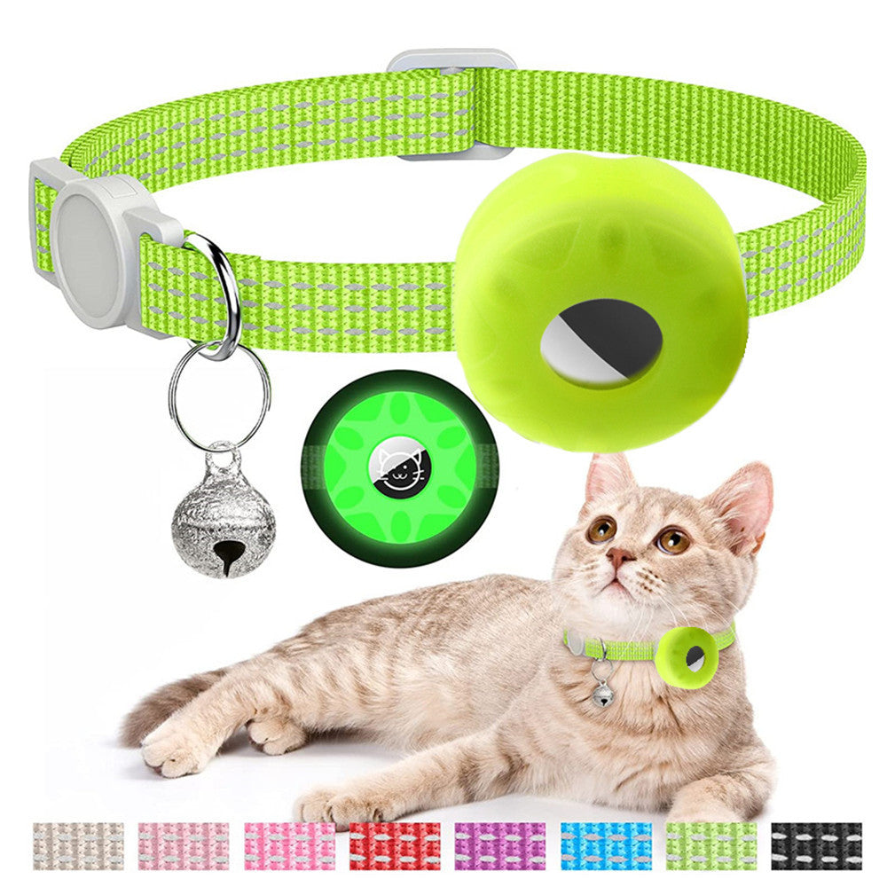 Apple AirTag Cat Collar with Reflective Bag & Bell
