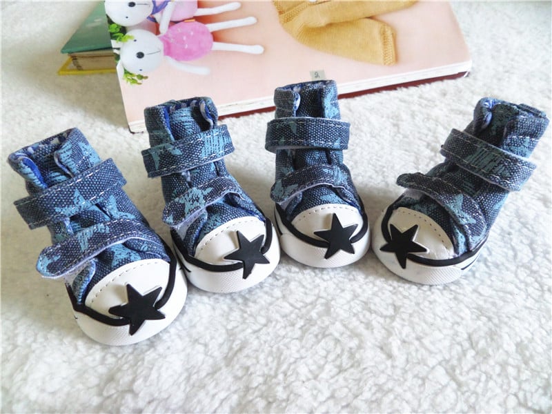 Breathable Cowboy-Style Dog Shoes for Spring & Summer