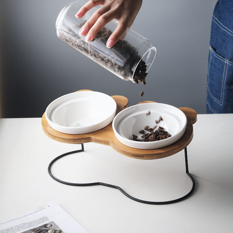 Ergonomic Spine Protection Bowl Holder for Cats