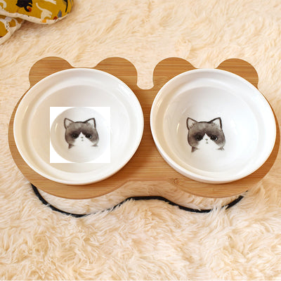 Ergonomic Spine Protection Bowl Holder for Cats