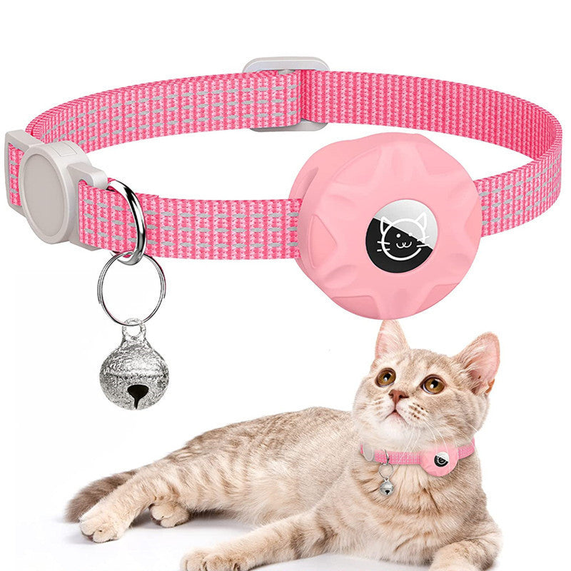Apple AirTag Cat Collar with Reflective Bag & Bell