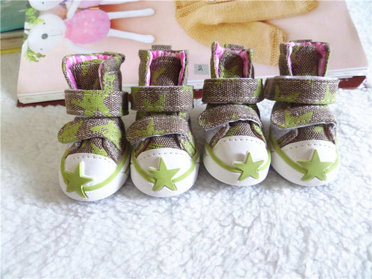 Breathable Cowboy-Style Dog Shoes for Spring & Summer