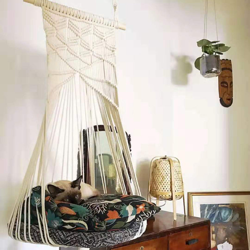 Bohemian Handmade Lace Cat Swing Bed