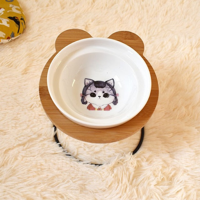Ergonomic Spine Protection Bowl Holder for Cats