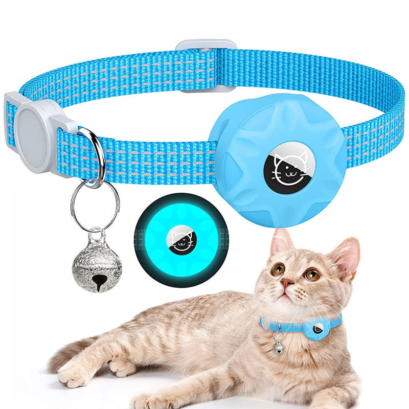 Apple AirTag Cat Collar with Reflective Bag & Bell