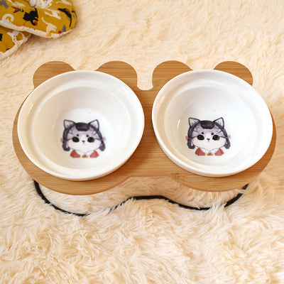 Ergonomic Spine Protection Bowl Holder for Cats