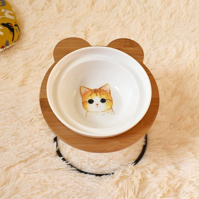 Ergonomic Spine Protection Bowl Holder for Cats