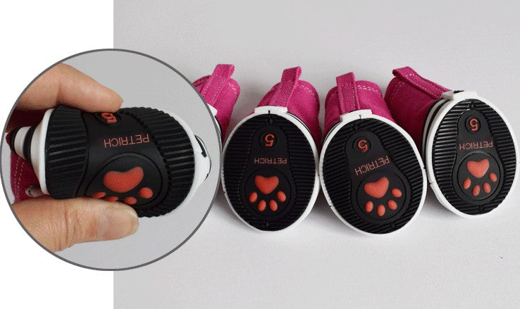 Waterproof Non-Slip Denim Dog Shoes