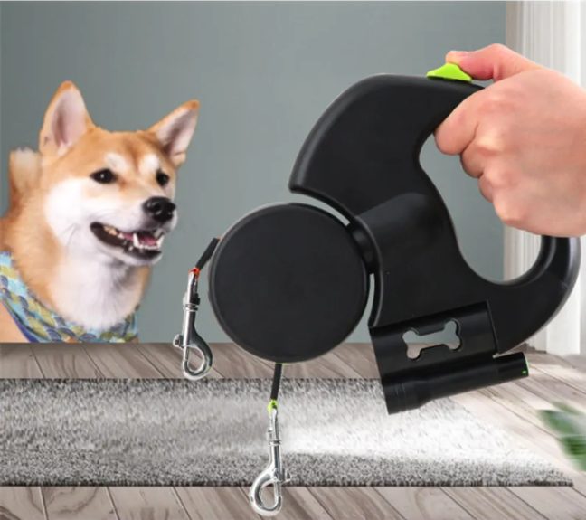Auto Double Dog Leash — Walk Two Dogs with Ease